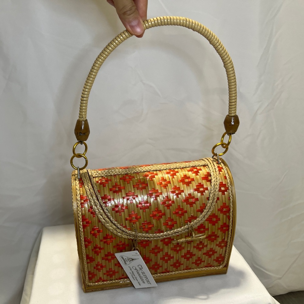NWT Thai Straw Crossbody Formal Bag